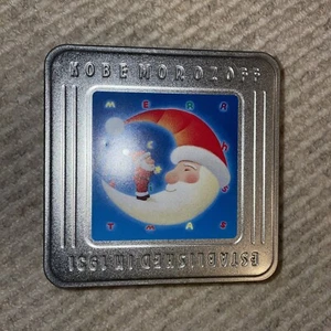 “Santa On The Moon”. 4” Japanese Metal Tin. - Picture 1 of 4