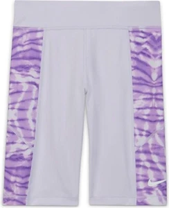 Nike Girls' Trophy Tie-Dye Training Bike Shorts (Purple Chalk) Size Medium - Picture 1 of 3