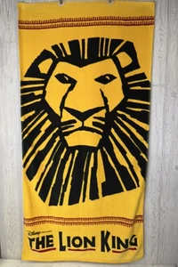 Disney The Lion King The Musical Bath Beach Towel Vintage Walt Disney Mufasa - Picture 1 of 6
