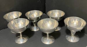 Seltenes Set (6) Vintage 50er Ära "Harvey Aluminium" poliertes Aluminium Dessertbecher!! - Bild 1 von 8