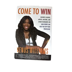 Libro Come to Win firmado por Venus Williams autografiado Grand Slam de tenis - Imagen 1 de 4