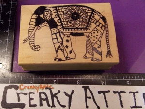 ELEPANT SUNFLOWER TEXTURE RUBBER STAMP MAGENTA L0001 CREAKYATTIC - Picture 1 of 2