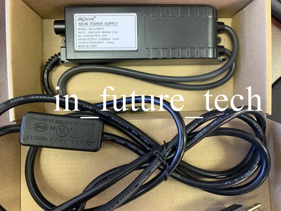 Coolneon Black 6KV/6,000 volts Transformer Neon Sign Power Supply With Dimmer