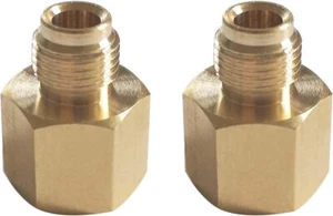 MENSI Tubo Femmina 1/4" NPT X 1/4" Invertito Maschio Svasato (7/16-24Unf) Ottone Convertitore - Foto 1 di 3