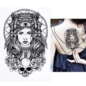Temporäres Tattoo Model Totenkopf Design Klebetattoo - Bild 1 von 3