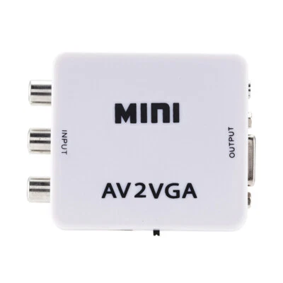 AV RCA To VGA Video Adapter HD 1080P TV Converter Switch Box S~_e - Image 1 of 4