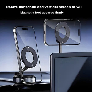 Vacuum Magnetic Phone Holder Stand For iPhone 16 15 14 13 12 For Your Car/Desk - Picture 1 of 20