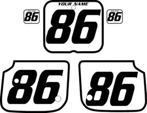 1986-1988 SUZUKI RM250 Pre-Printed White Backgrounds with Black Bold Pinstripe - Picture 1 of 3