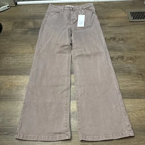 Women’s Risen Jeans Size 11/30 Style #RDP5571 High Rise flare Mauve Pink 30x32 - Picture 1 of 9