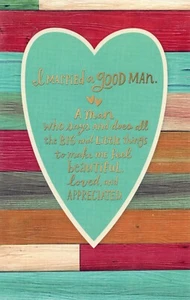 Romantic HAPPY ANNIVERSARY Card FOR HUSBAND, Good Man by American Greetings +✉ - Picture 1 of 6
