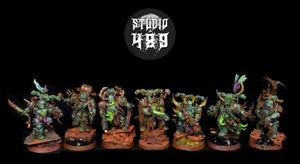 Guardia de la Muerte Marine Espacial Warhammer 40k Nurgle Squad Pintado por Studio 489 - Imagen 1 de 8