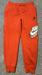 Nike Air Jordan Jump Man Joggers Para Hombre S Rojo Deletreado Logo Puños 26” Entrepierna - Imagen 1 de 10