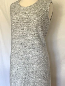 Amina Rubinacci Nigeria Lurex Schleife Mantel Kleid blau weiß silber Gr. 10 EU 46 - Bild 1 von 17