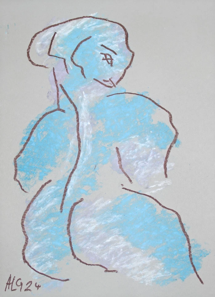 Pintura dibujo pastel tiza arte sign Prof em A Loeschner-Gornau Foto 1 de 1