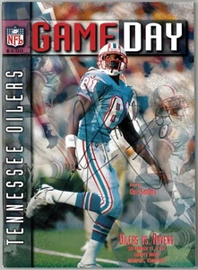 Chris Sanders signed 1997 Tennessee Oilers NFL Gameday Magazine/Program 09/21/97 - Picture 1 of 2