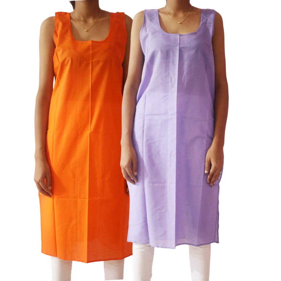Combo Pack of2 Cotton Full Length Camisoles for Women,Sleeveless U Neck Long Top - Image 1 of 4