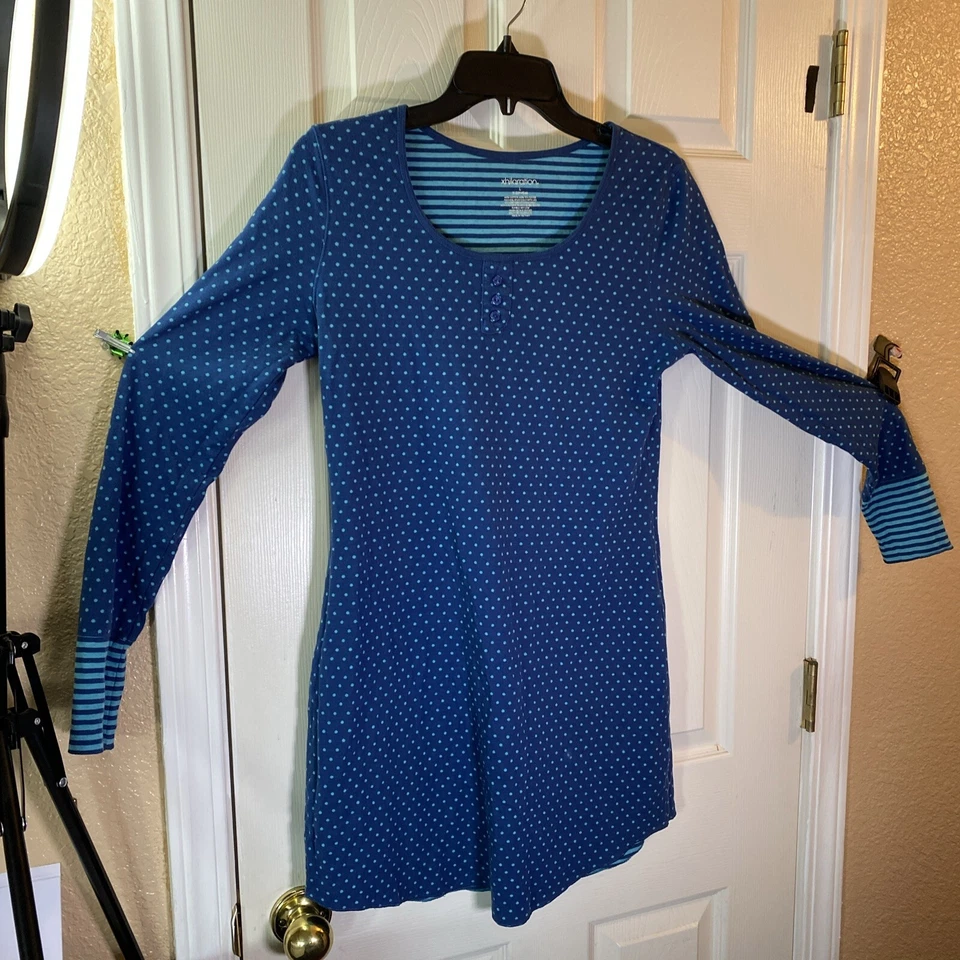 Xhilaration Mujer L GRANDE Ropa de Dormir Pijama Largo Top Manga Larga Lunares Geométrico Foto 1 de 4