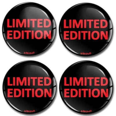 SKINOEU® 4 x 3D Silikon Aufkleber für Radkappen Nabenkappen Nabendeckel Limited Edition