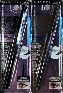 (2) Maybelline Hyper Easy Liquid Pen Eyeliner 800 Pitch Black & 810 Pitch Brown - Picture 1 of 2