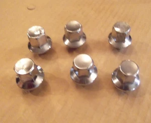 1976 - 82 GM Corvette Firebird Snowflake Chrome Lug Nuts OEM ~ Lot of 6 # 371674 - Picture 1 of 2