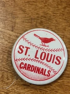 Spilla da baseball vintage ST. LOUIS CARDINALS pulsante posteriore - 1,75" RARA! - Foto 1 di 2