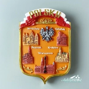 Landmarks of Poland Tourist Travel Souvenir 3D Resin Refrigerator Fridge Magnet - Picture 1 of 3
