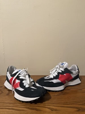New Balance 327 Men's Size 10.5 Black White Red Sneakers Shoes  U327WEA - Image 1 of 4
