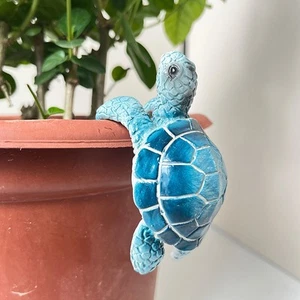 Sea Turtle Figure Plant Pot Hanger Resin Hanging Turtle Statue Plant Pot Hug-yg - Picture 1 of 12