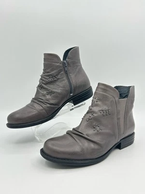Botines MIZ MOOZ Talla 37 Gris Oscuro Mujer Limit Cuero Tachonado Foto 1 de 4