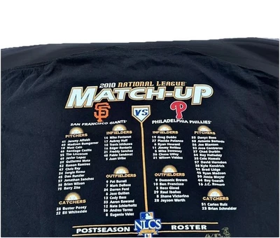 Camiseta preta San Francisco Giants 2010 NLCS Giants Vs Phillies Majestic 2XL - Imagem 1 de 4