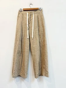 Designer BNWT ICICLE Size 6 34 Hemp Silk Blend Brown Flecked Women's Pants - Picture 1 of 6