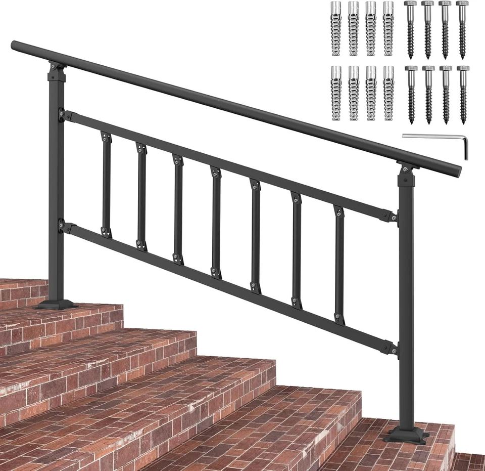 Barandillas Wilkblck para peldaños barandilla de escalera valla de hierro forjado de 5' Foto 1 de 1