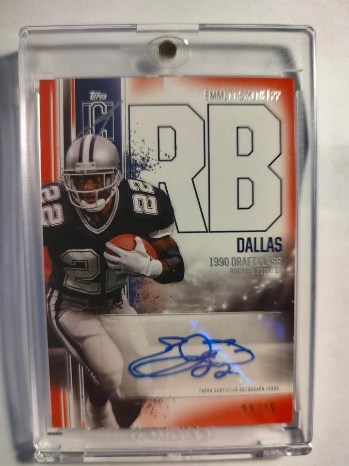 2024 Topps Signature Vet Class Emmitt Smith Auto 22/25 rare Jersey # Cowboys  - Image 1 of 2