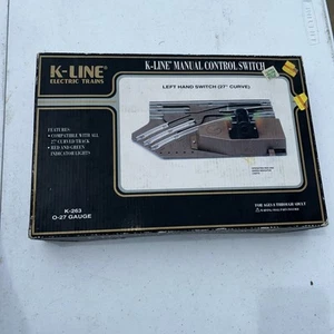 K-Line Manual Control Switch O Gauge Left Hand K-263 27” Curve - Picture 1 of 5