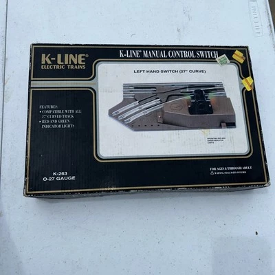 K-Line Manual Control Switch O Gauge Left Hand K-263 27” Curve - Image 1 of 4