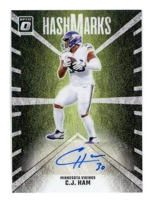 2024 Donruss Optic Hash Marks Auto C.J. Ham #HM-CHM - Image 1 of 2