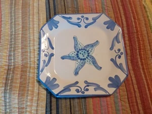 Vietri 9.5" Handpainted Ocean Starfish Decorative Plate GC - Picture 1 of 7