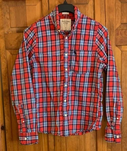 Camisa Para Hombre Abercrombie & Fitch L/S Botón Frontal Algodón Etiqueta Talla L Músculo - Imagen 1 de 5