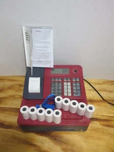 Cajas registradoras electrónicas Casio SE-G1 con llaves (probadas) (rojas) con rollos adicionales *leer - Imagen 1 de 7