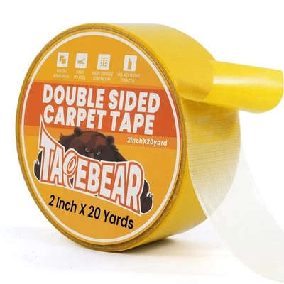 Double Sided Carpet Tape 2Inch x 20Yards, Heavy Duty Rug Tape Residue-F - Image 1 of 4