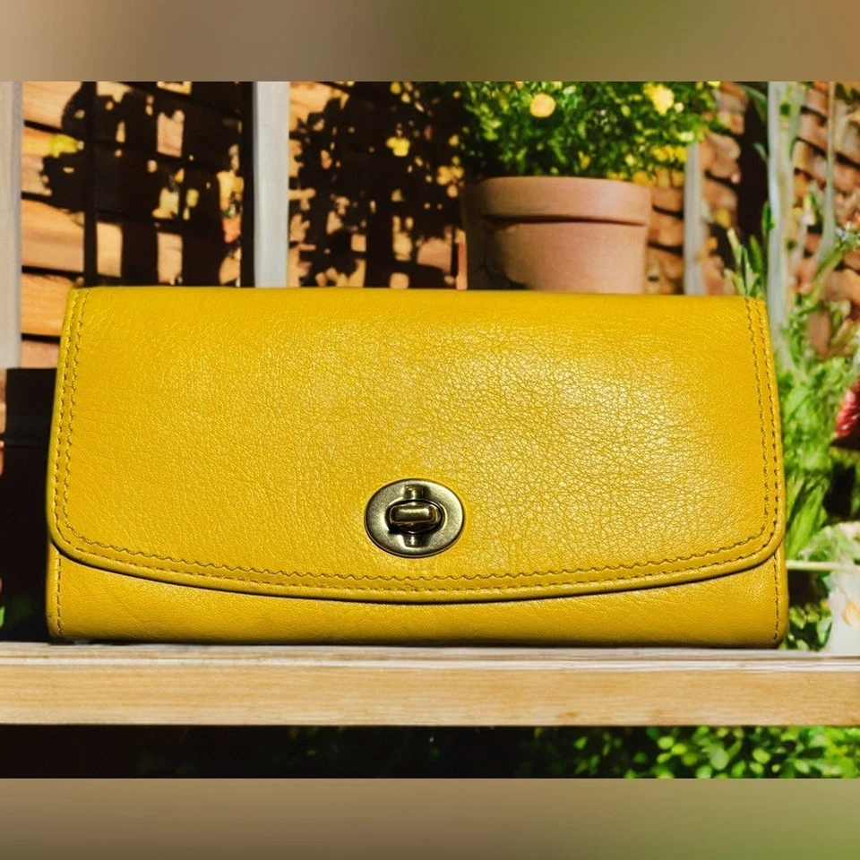 Coach Legacy Leather Slim Envelope Wallet w/ Turnlock - Image 1 of 4