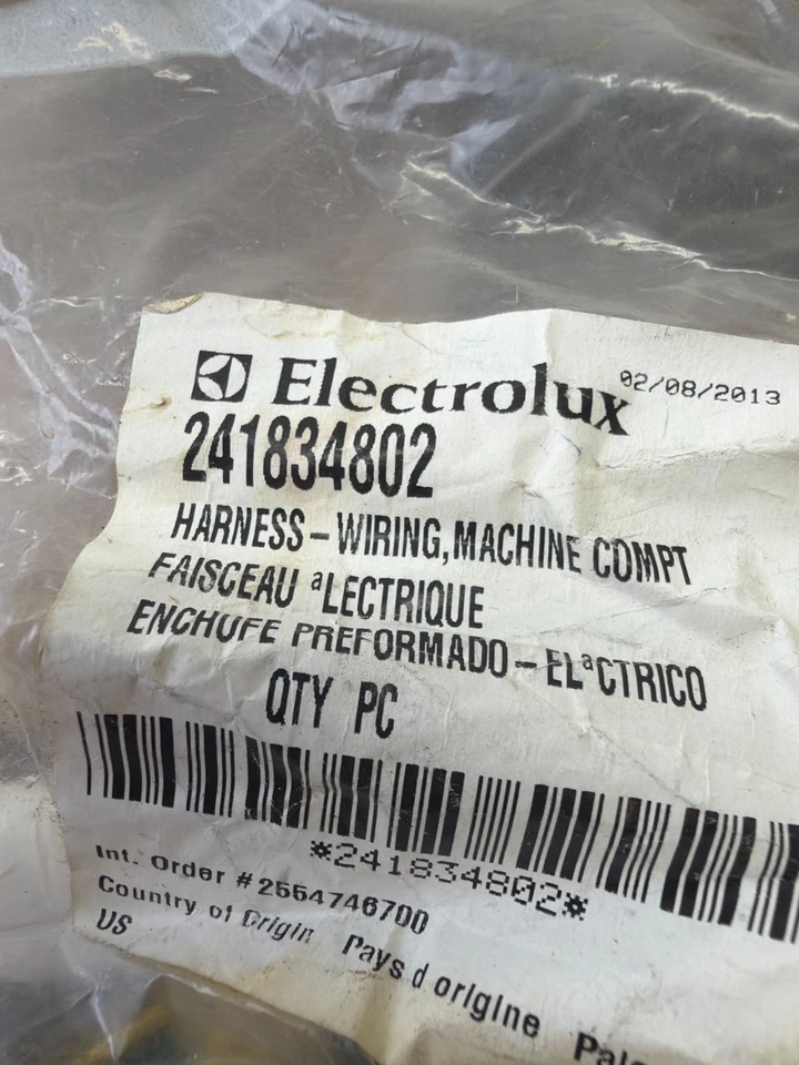 Conjunto de arnés de cableado de refrigerador Electrolux 241834802 genuino OEM Foto 1 de 1