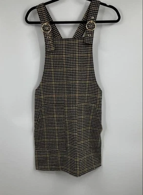 Vestido para mujer Forever 21 marrón y negro a cuadros talla pequeña Foto 1 de 4