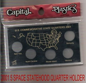 2001 4X7 CAPITAL PLASTICS 5 SPACE STATE QUARTER HOLDER - Bild 1 von 1