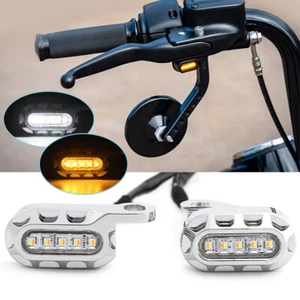 2pcs Motorcycle LED Turn Signal Blinker Lights For Harley Dyna Sportster 1200 - Picture 1 of 16