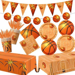 Basketball Party Supplies Sports Basketball Theme Party Decorations Tableware... - Picture 1 of 6