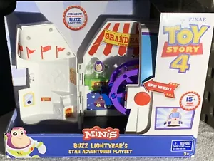 DISNEY PIXAR TOY STORY 4 BUZZ LIGHTYEAR STAR ADVENTURE MINIS PLAYSET CARRY CASE - Picture 1 of 8