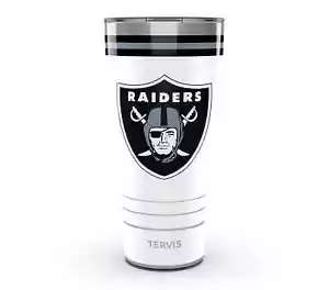LAS VEGAS RAIDERS, 30oz STAINLESS STEEL TUMBLER FROM TERVIS WITH LID INCLUDED - Picture 1 of 4
