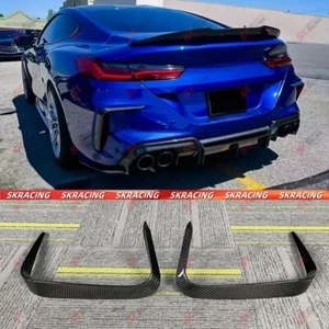 Carbon Fiber/Gloss Black/Unpainted Rear Side Canards Fins For BMW M8 F91 F92 F93 - Picture 1 of 32