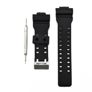 16mm Replacement Watch Strap Watch Band For G Shock GA-100 G-8900 GW-8900 Black